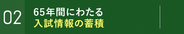 60年間にわたる入試情報の蓄積